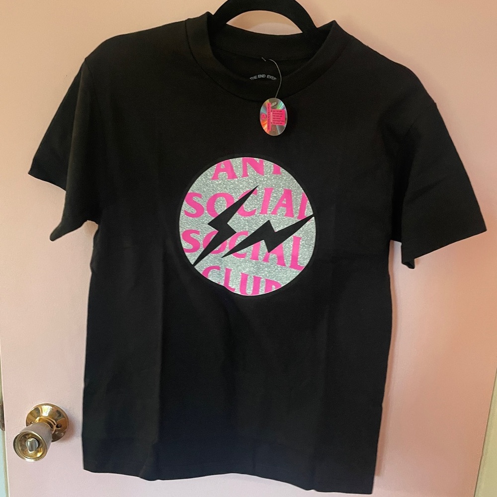 Anti Social Social Club x Fragment Pink Bolt Tee - SIZE WOMENS SMALL 💖